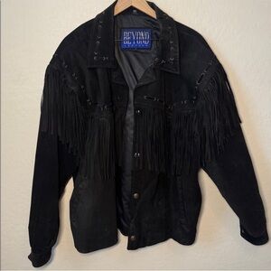 Beyond Leather Vintage Fringe Jacket Size L